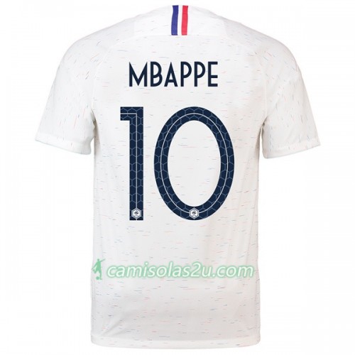 Camisolas de Futebol França Mbappe 10 Equipamento Alternativa Copa do Mundo 2018 Manga Curta Camisolas de Futebol França Mbappe 10 Equipamento Alternativa Copa do Mundo 2018 Manga Curta